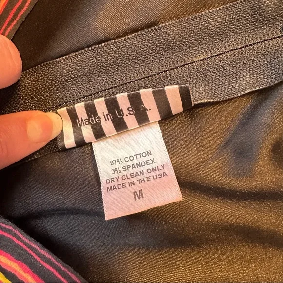 Pin-Up Girl Couture Fire Striped Swing Dress size M - Picture 7 of 7